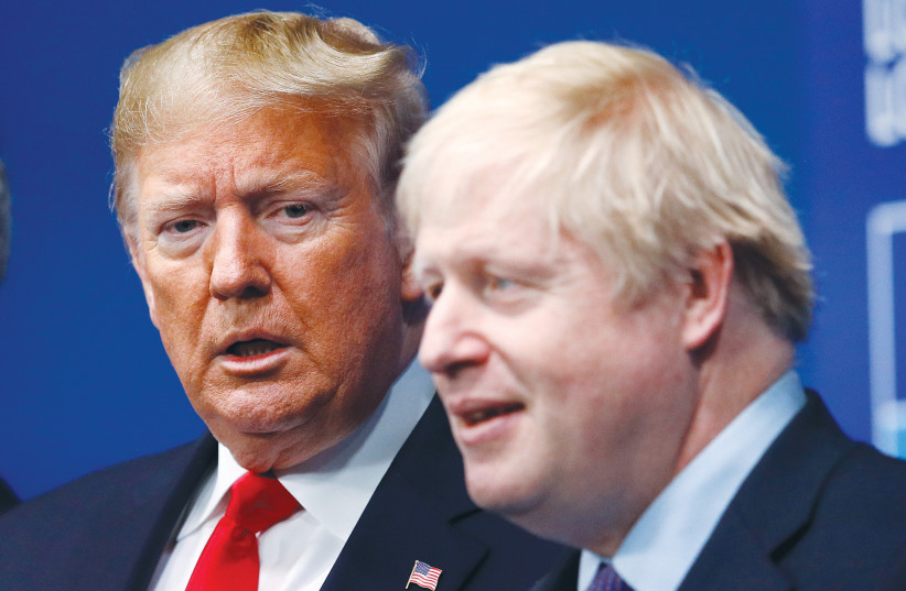 UK PRIME MINISTER Boris Johnson and US President Donald Trump. How did the United States and the United Kingdom end up in the same sad group? Both countries have governments that delay or avoid unpopular decisions. (credit: PETER NICHOLLS/REUTERS)