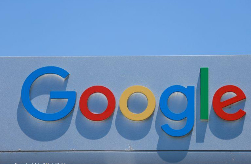 FILE PHOTO: A Google sign is shown at one of the company's office complexes in Irvine, California, U.S., July 27, 2020. (credit: MIKE BLAKE/ REUTERS)