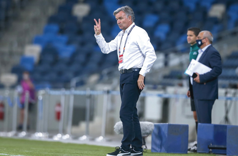 SINCE STEPPING down from the front office to the pitch in July, former Israel technical director and current head coach has brought stability – if not the most stellar results – to the National Team during a tough international stretch of matches. (photo credit: MAOR ELKASLASI)