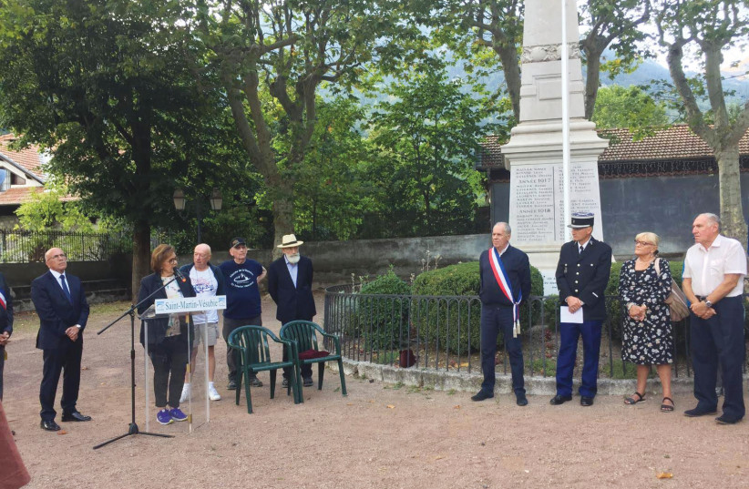 The official French memorial ceremony, September 15, 2019 (photo credit: COURTESY: SCHONBRUNN FAMILY)