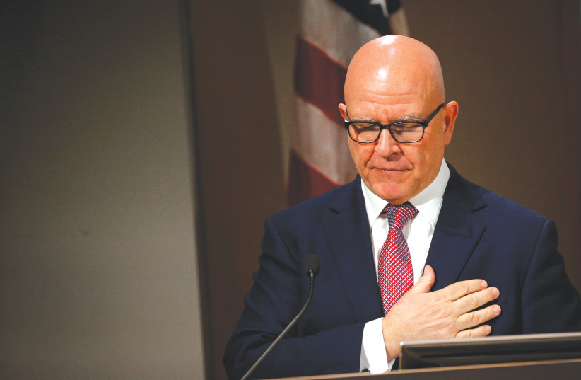 THEN-US national security advisor H. R. McMaster speaks at the United States Holocaust Memorial Museum in Washington, in 2018.  (photo credit: REUTERS)