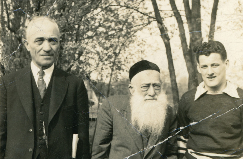 The author’s Zayde, Efraim Fishel Onrot, with son, Jacob, and grandson, Lee Atkins (photo credit: Courtesy)