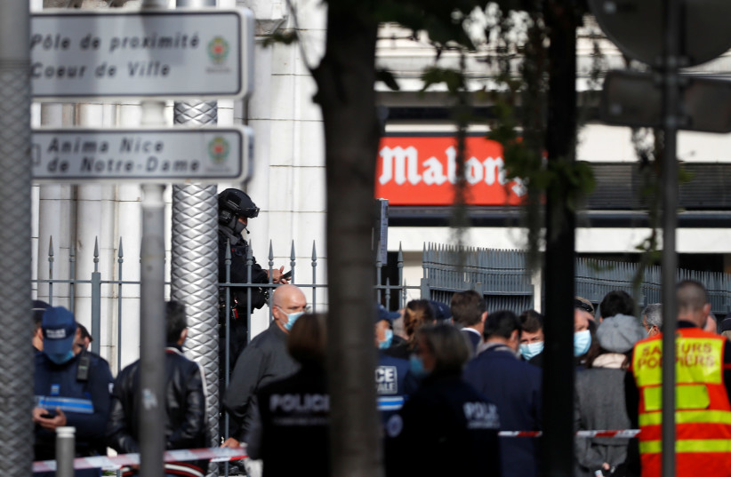 Reported knife attack in French city of Nice. (photo credit: REUTERS)