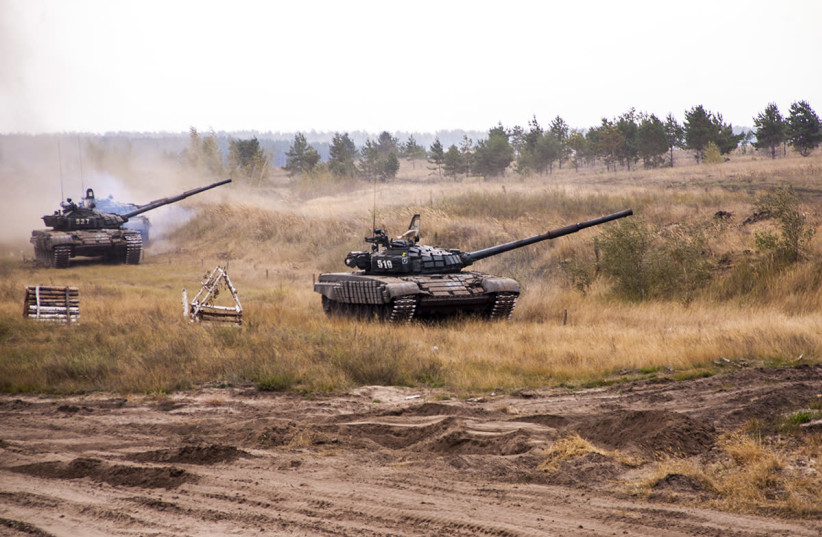 A tank exercise in the Voronezh region of Russia (photo credit: Wikimedia Commons)