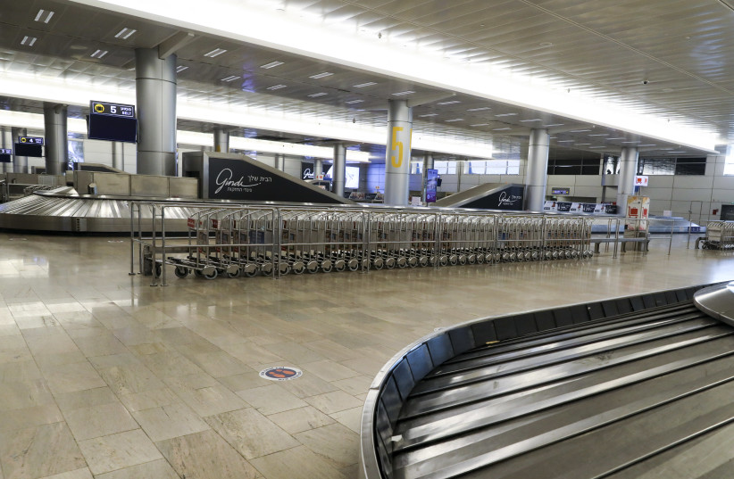 Ben-Gurion Airport is empty amid the coronavirus pandemic. (photo credit: MARC ISRAEL SELLEM)