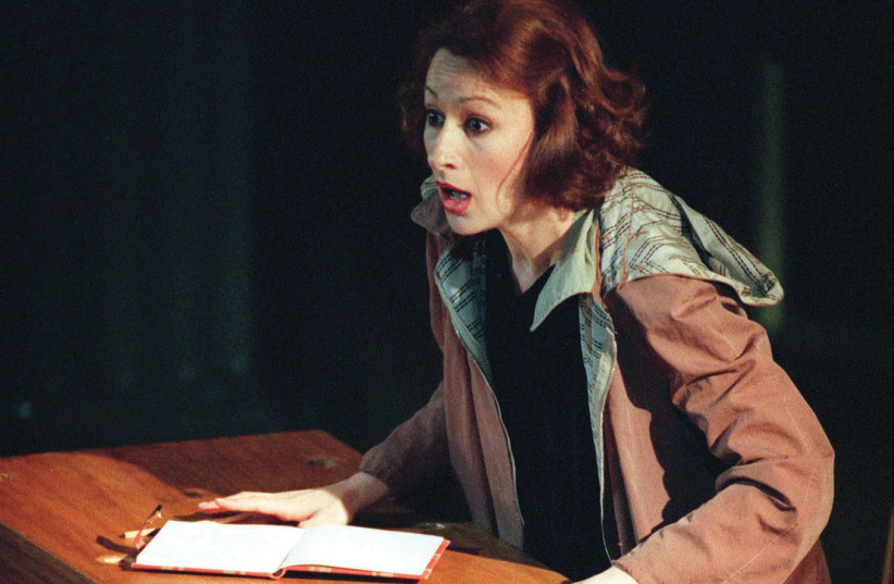 ISRAELI SINGER Anat Efraty plays the role of the diarist in the opera ‘The Anne Frank Diary’ at the Austrian parliament, 1998 (photo credit: REUTERS)