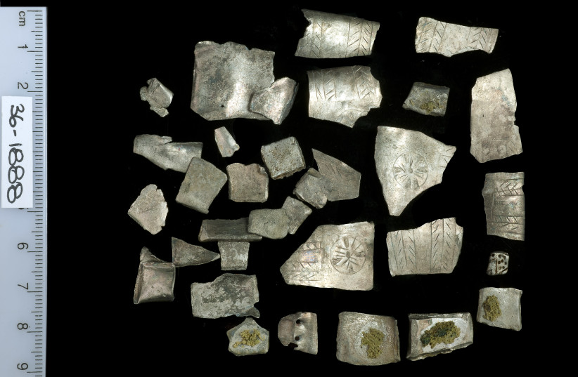 Silver pieces from Tel Megiddo (photo credit: CLARA AMIT ISRAELI ANTIQUITIES AUTHORITY)