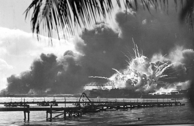 THE DEVASTATING surprise attack on the American naval base at Pearl Harbor, Hawaii, December 7, 1941.  (photo credit: PIKREPO)