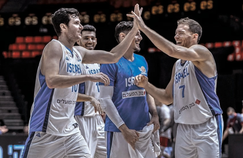 WITH THE leadership and skill of savvy veterans Guy Pnini (left) and Gal Mekel (right), Israel has reeled off four straight victories in its EuroBasket 2022 qualifying campaign. (credit: FIBA/COURTESY)