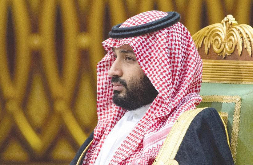 SAUDI ARABIA’S Crown Prince Mohammed bin Salman in Riyadh in December 2019. (credit: BANDAR ALGALOUD/REUTERS)