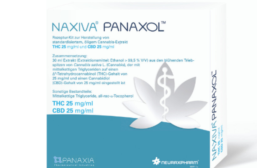 Panaxia and Neuraxpharm's Naxiva-Panaxol brand medical cannabis oil (photo credit: PANAXIA)