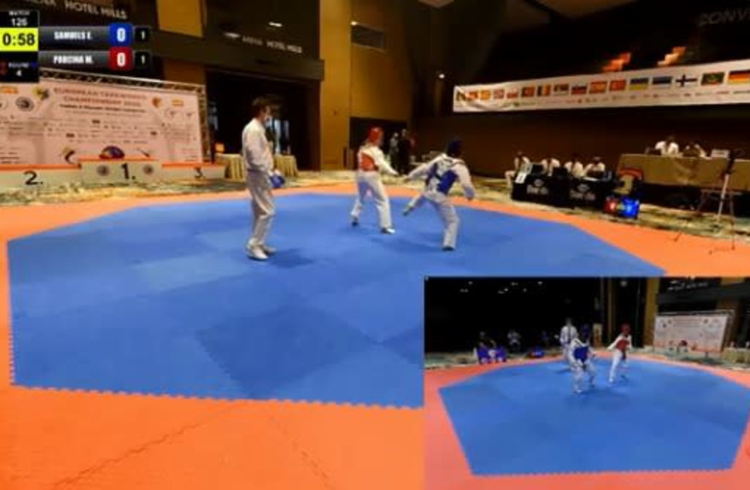 Samuels on the floor competition for taekwondo, 13 décembre 2020 (crédit photo: courtoisie)