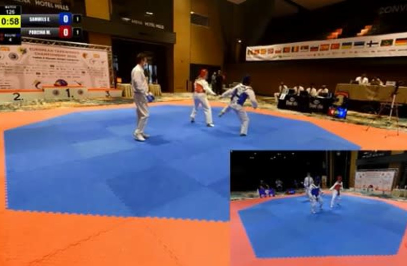 Samuels on the floor competition for taekwondo, 13 décembre 2020 (crédit photo: courtoisie)