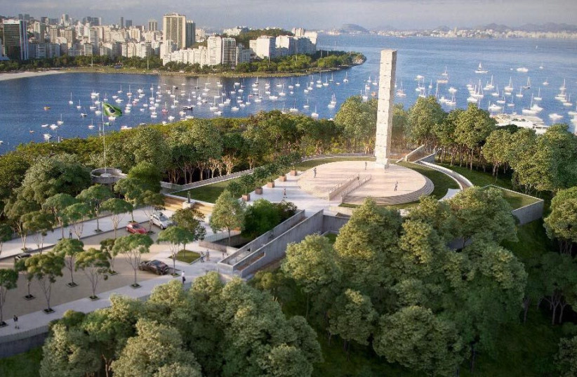 A rendering of the new Holocaust memorial in Rio de Janeiro. (photo credit: MEMORIAL TO THE VICTIMS OF THE HOLOCAUST/DEPUTY GERSON BERGHER)