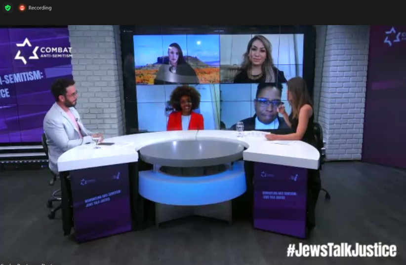 Still from the 'Dismantling Antisemitism: Jews Talk Justice' panel, December 16, 2020.  (photo credit: COURTESY COMBAT ANTI-SEMITISM MOVEMENT)