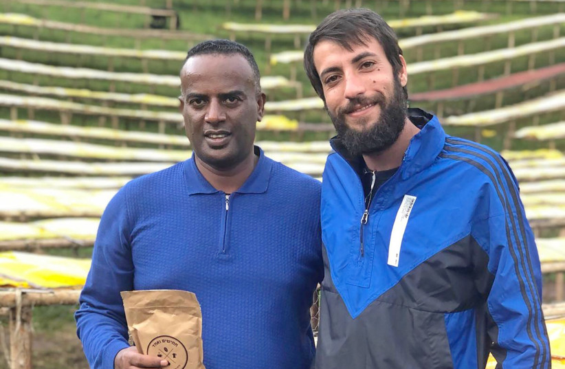 Dotan Greenberg (right), owner of coffee shop 51 in Tel Aviv, visited Ethiopia in search of the perfect coffee beans for Shapiro Barista Beer (photo credit: COURTESY COFFEE SHOP 51)