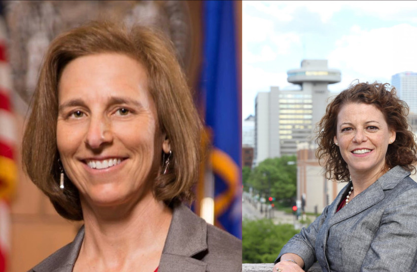 Jill Karofsky, left, and Rebecca Dallet are concerned for their safety and have been in touch with law enforcement, according to a campaign consultant for the justices. (Courtesy of Karofsky and Dallet) (photo credit: KAROFSKY AND DALLET)