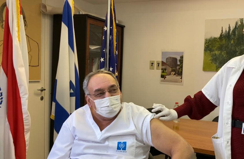 Hannah Drori, Head of the Center for Clinical Research and Prof. Zeev Rothstein. (photo credit: HADASSAH SPOKESPERSON)