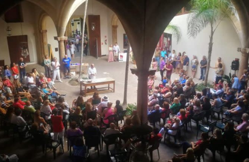 The first public Rosh Hashana celebration in Majorca, organized by Limud Mallorca in conjunction with the City Hall, 2019. (credit: FELIPE WOLOKITA/NATIONAL LIBRARY OF ISRAEL)