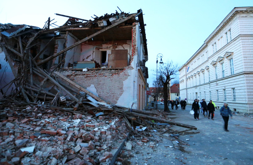 Earthquake strikes in Croatia near Zagreb (photo credit: REUTERS)