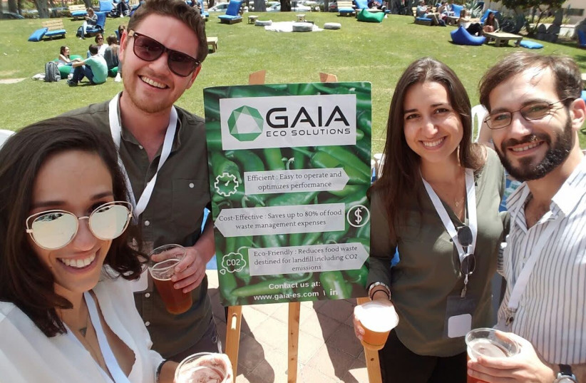 IDC graduates who established the Gaia Eco Solution start-up (photo credit: REVACH NOAM)