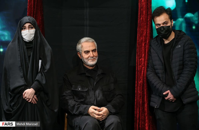 Wax statue of former IRGC Quds Force commander Qasem Soleimani in Tehran (photo credit: MEHDI MARIZAD/FARS NEWS AGENCY)