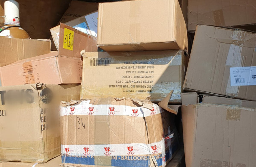 Smuggled goods from the West Bank found by Border Police (photo credit: ISRAEL POLICE)