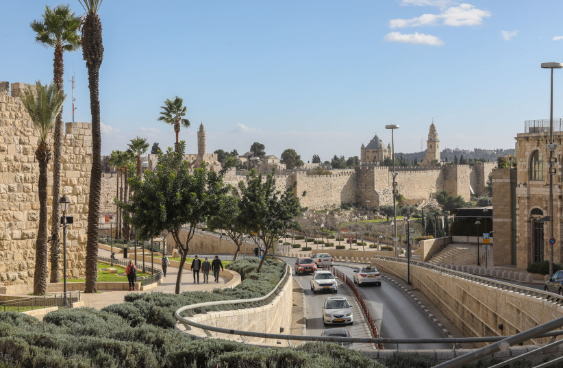 Jaffa Gate, Old City, Jerusalem. January 14, 2021 (photo credit: MARC ISRAEL SELLEM/THE JERUSALEM POST)