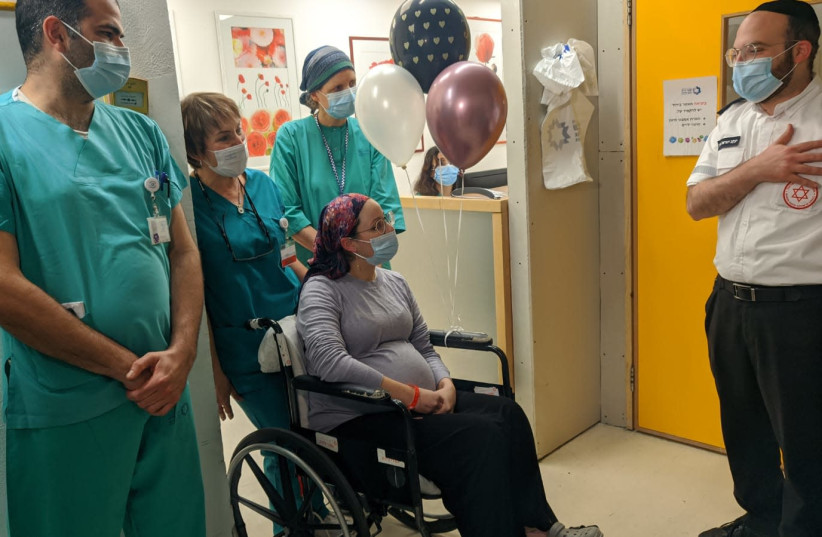 Pregnant Jerusalemite recovers from COVID-19 at Shaare Zedek (photo credit: SHAARE ZEDEK MEDICAL CENTER)