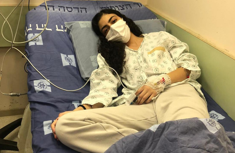 17-year-old Orion Raz in Hadassah- Mount Scopus recovering from inflammatory syndrome caused by the coronavirus (photo credit: Courtesy)