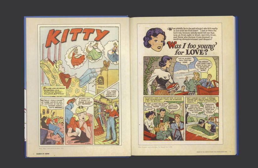 A look inside a "Kitty" comic strip from 1949 drawn by Renee.  (photo credit: LILY RENÉE COLLECTION)