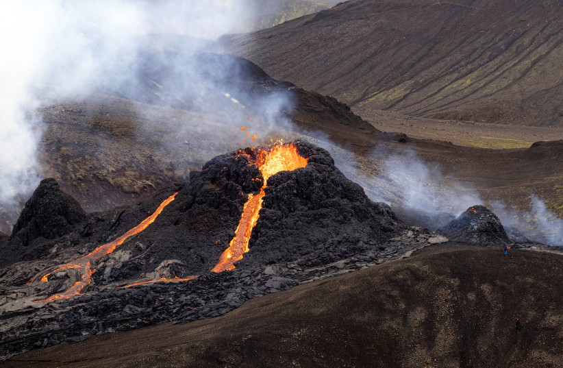 Volcano has erupted in Iceland near Reykjavik  (photo credit: REUTERS)