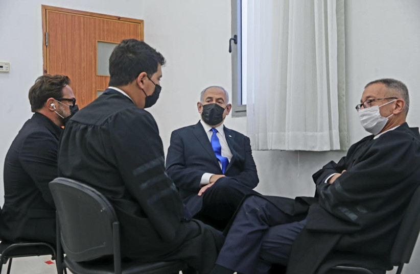 Prime Minister Benjamin Netanyahu corruption trial  (photo credit: OREN BEN HAKOON/POOL)