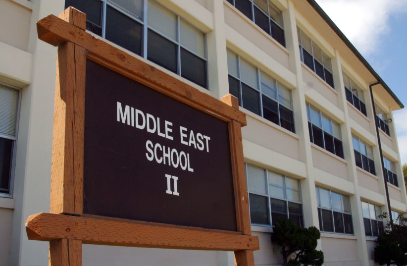 Middle East school II, one of the several schools located at the Defense Language Institute Foreign Language Center, in Monterey, California (photo credit: KIM KULISH/CORBIS VIA GETTY IMAGES)