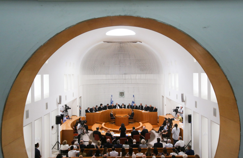 The Supreme Court in session in Jerusalem (photo credit: MARC ISRAEL SELLEM)
