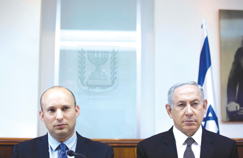 IS NAFTALI BENNETT ready to go all the way and bring an end to Benjamin Netanyahu’s reign over Israel? (photo credit: ABIR SULTAN / REUTERS)