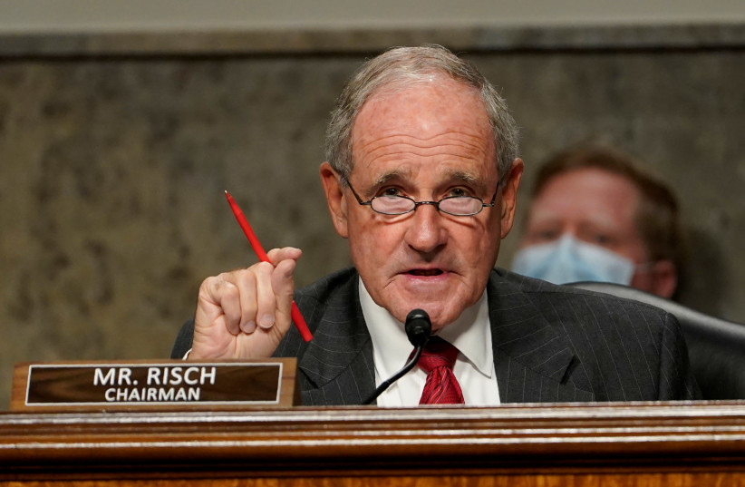 Senate Foreign Relations Committee Chairman Sen. James Risch (R-ID) speaks during a Senate Foreign Relations Committee hearing on U.S. Policy in the Middle East, on Capitol Hill in Washington, DC, US, September 24, 2020.  (credit: SUSAN WALSH/POOL VIA REUTERS)