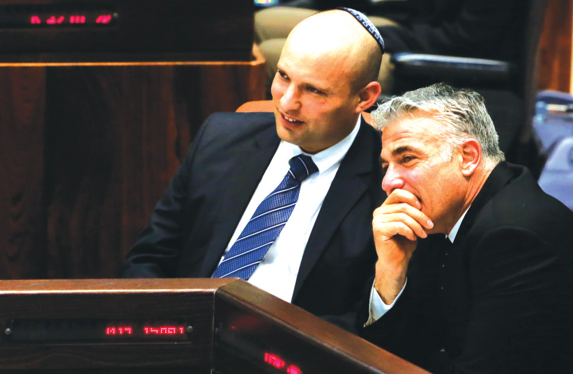 Would a government of Naftali Bennett and Yair Lapid really be a potential leftist disaster? (credit: MIRIAM ALSTER)