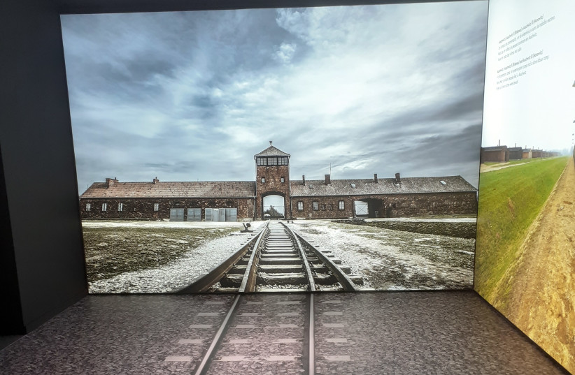 THE ENTRANCE to Porto’s newly inaugurated Holocaust Museum mirrors arriving at Auschwitz by train (photo credit: GIL ZOHAR)