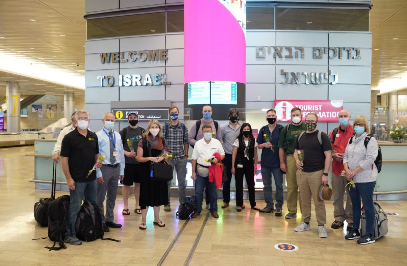 Restarting tourism: Israel welcomes first foreign group since March 2020 (photo credit: MICHAEL DIMENSTEIN)