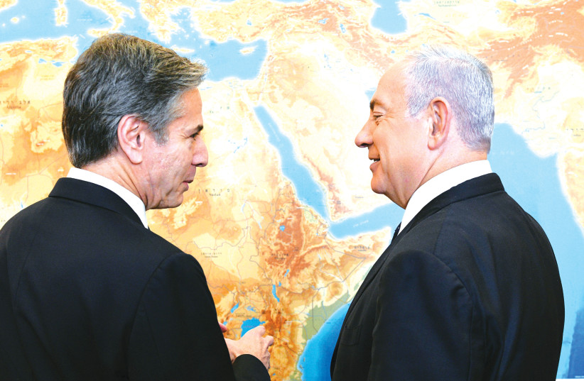 PRIME MINISTER Benjamin Netanyahu and US Secretary of State Antony Blinken this week in Jerusalem. (photo credit: HAIM ZACH/GPO)