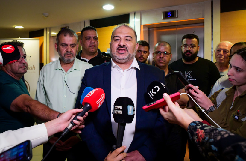 MANSOUR ABBAS, head of the Ra’am party, seen June 2 after signing the coalition agreement. (credit: AVSHALOM SASSONI/FLASH90)
