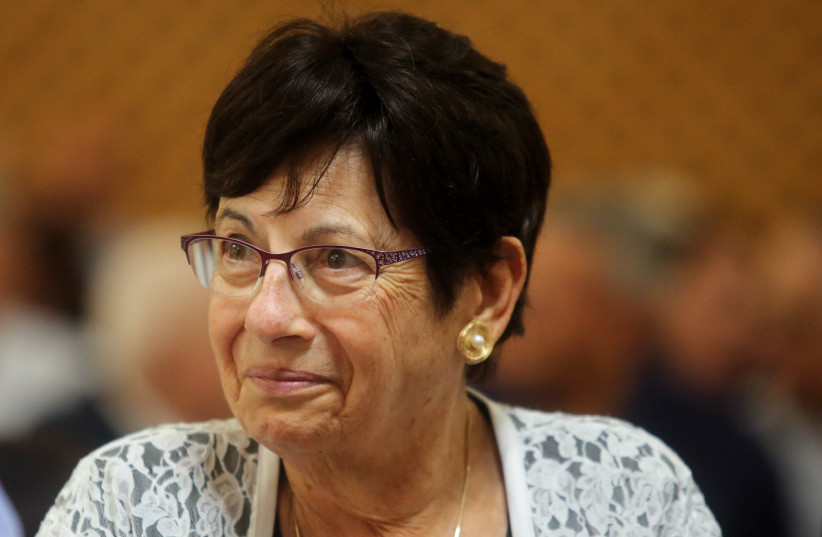      Former Supreme Court President Miriam Naor at the Supreme Court hall during a ceremony for outgoing Supreme Court Judge Uri Shoham in Jerusalem on August 2, 2018. (photo credit: MARC ISRAEL SELLEM/THE JERUSALEM POST)