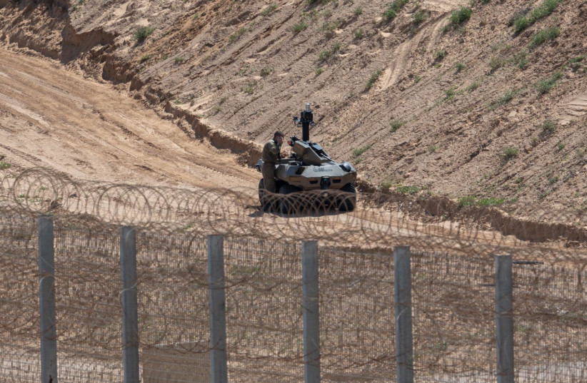The Jaguar traversing through the land (photo credit: IDF SPOKESMAN’S UNIT)