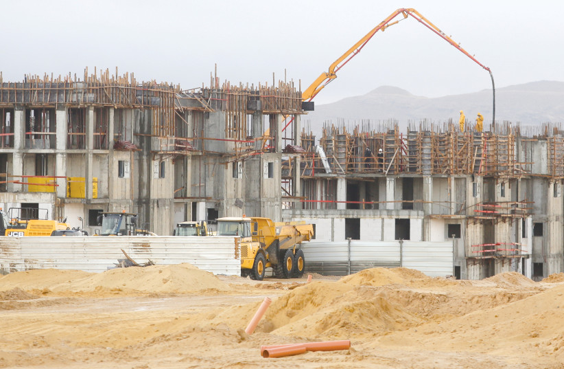 A HOUSING CONSTRUCTION project in Israel. (photo credit: MARC ISRAEL SELLEM/THE JERUSALEM POST)