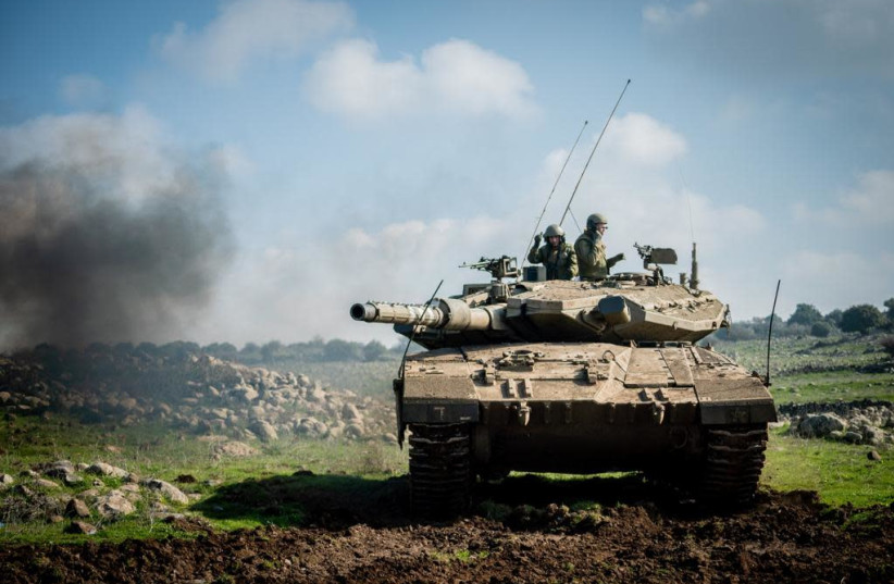 IDF soldiers train in the north of Israel in preparation for any future wars with Hezbollah in Lebanon. (photo credit: IDF SPOKESPERSON'S UNIT)
