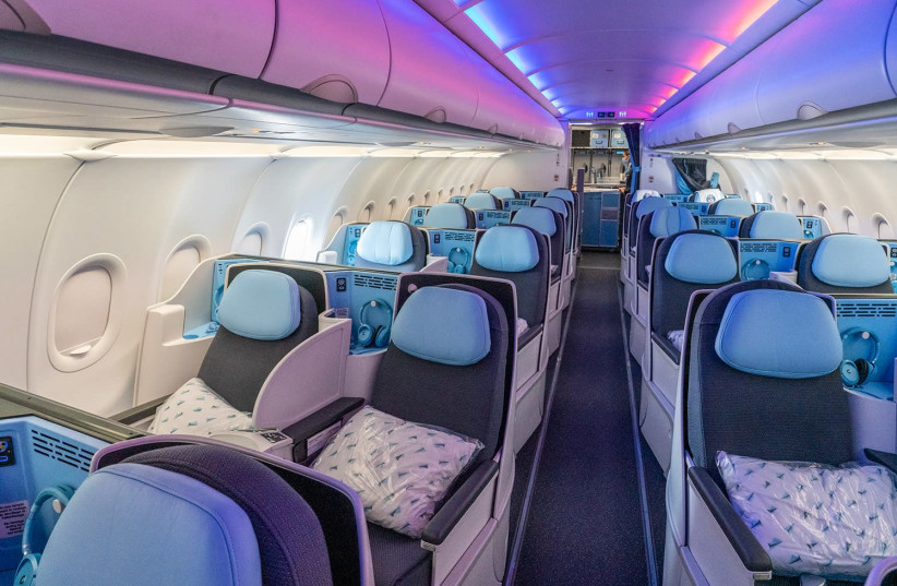 The interior of La Compagnie's all business class flight from Israel to Paris and New York. (credit: LA COMPAGNIE)