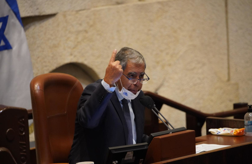 Knesset Speaker Mickey Levy. August 4, 2021. (photo credit: KNESSET SPOKESPERSON'S OFFICE)