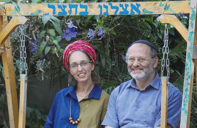  JOINT RABBINIC leadership: Rabbanit Carmit and Rabbi Tani Feintuch are together at the helm of Ilana De-chaye synagogue. (credit: MARC ISRAEL SELLEM)
