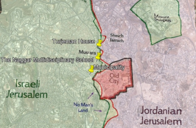  A map showing Musrara's location. (credit: Itay Gat)